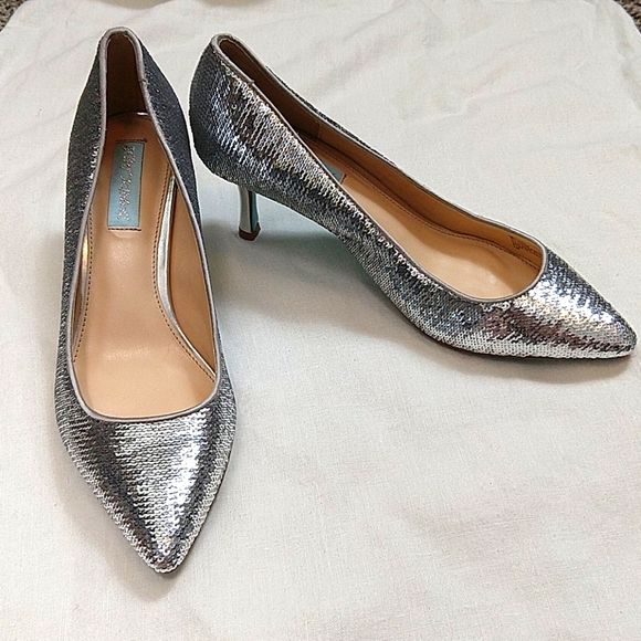 silver kitten pumps